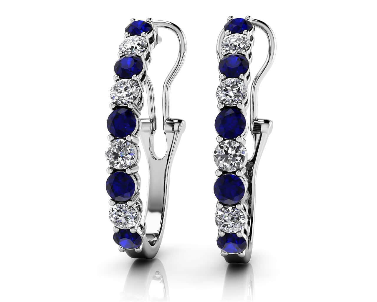 Scoop Gemstone Diamond Earrings