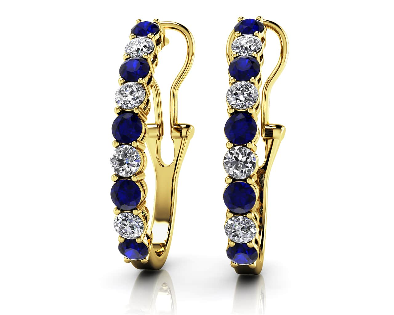 Scoop Gemstone Diamond Earrings