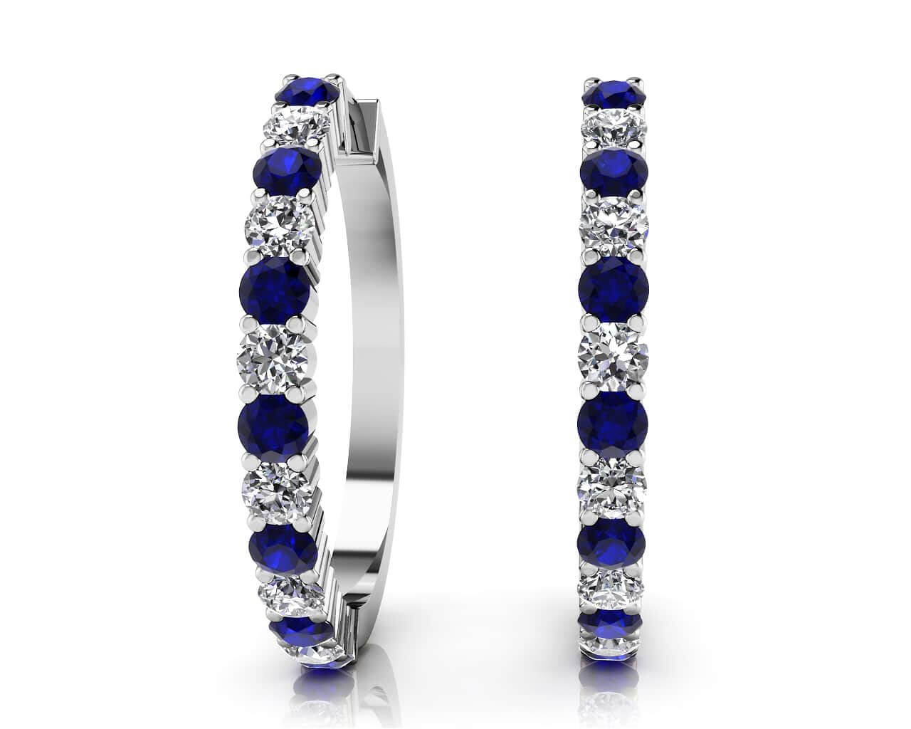 Must Have Gemstone Diamond Hoop Earrings