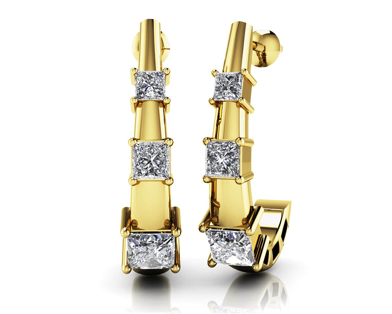 Diamond Horn Earrings