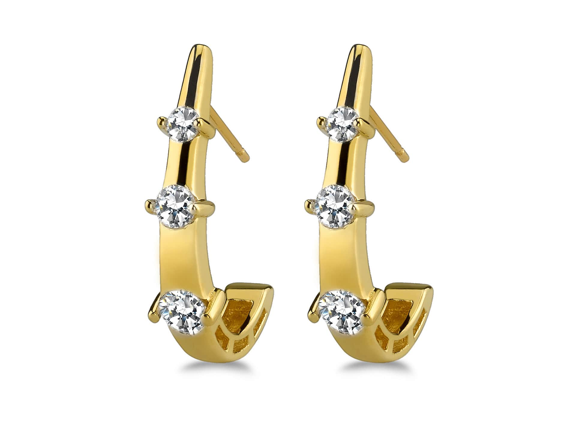 Half Scoop Diamond Earrings