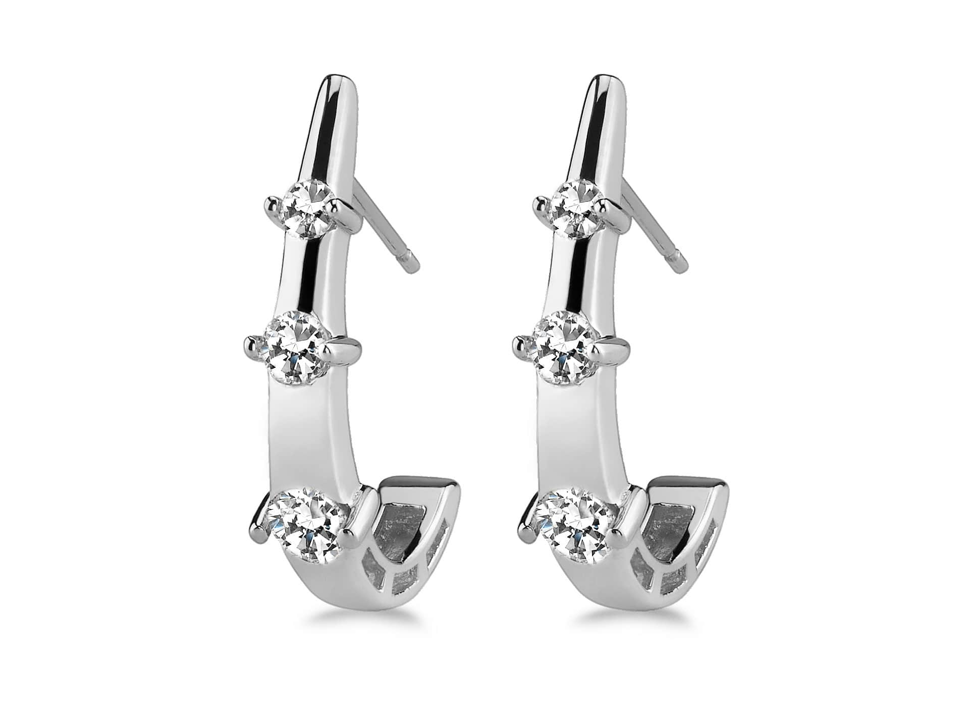 Half Scoop Diamond Earrings