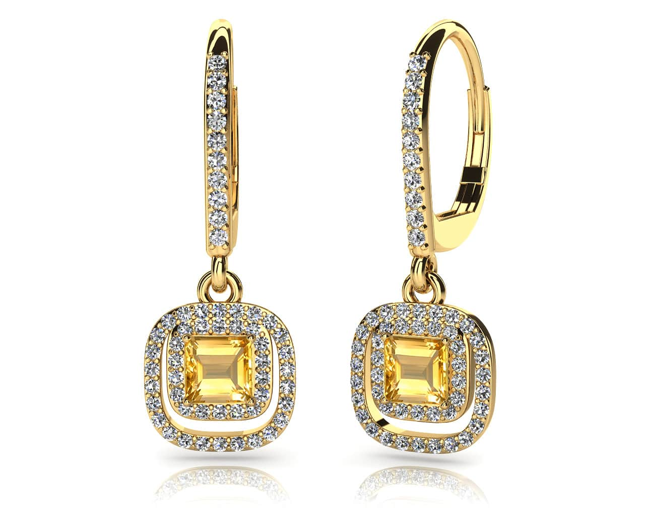 Day To Night Gemstone And Diamond Earrings