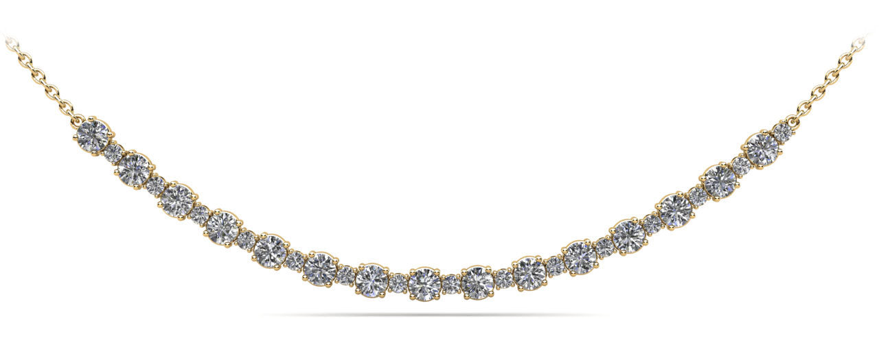 Alternating Diamond Tennis Necklace