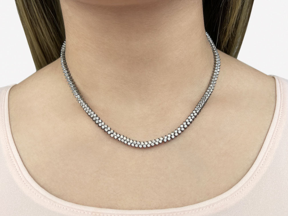 Slanted Diamond Necklace