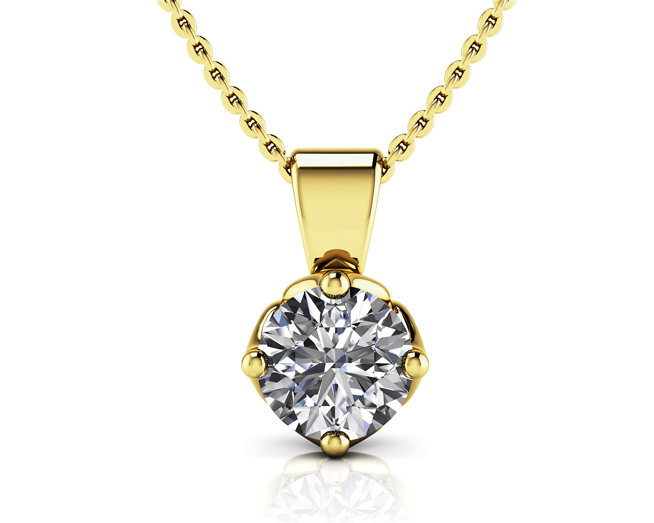 Floral Blossom Diamond Pendant