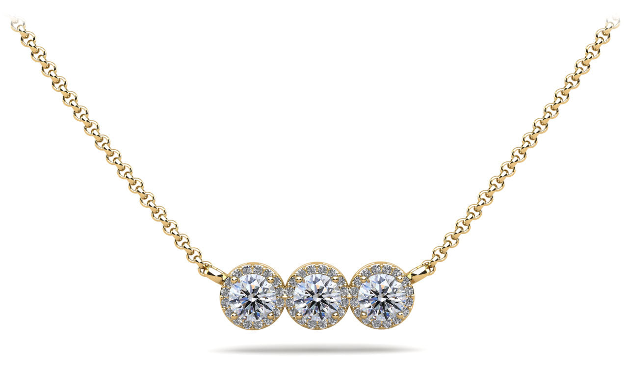 Triple Brilliance Diamond Necklace