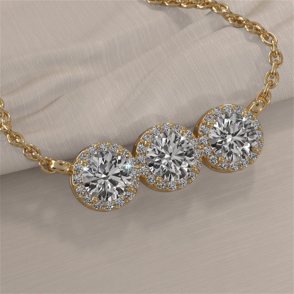 Triple Brilliance Diamond Necklace