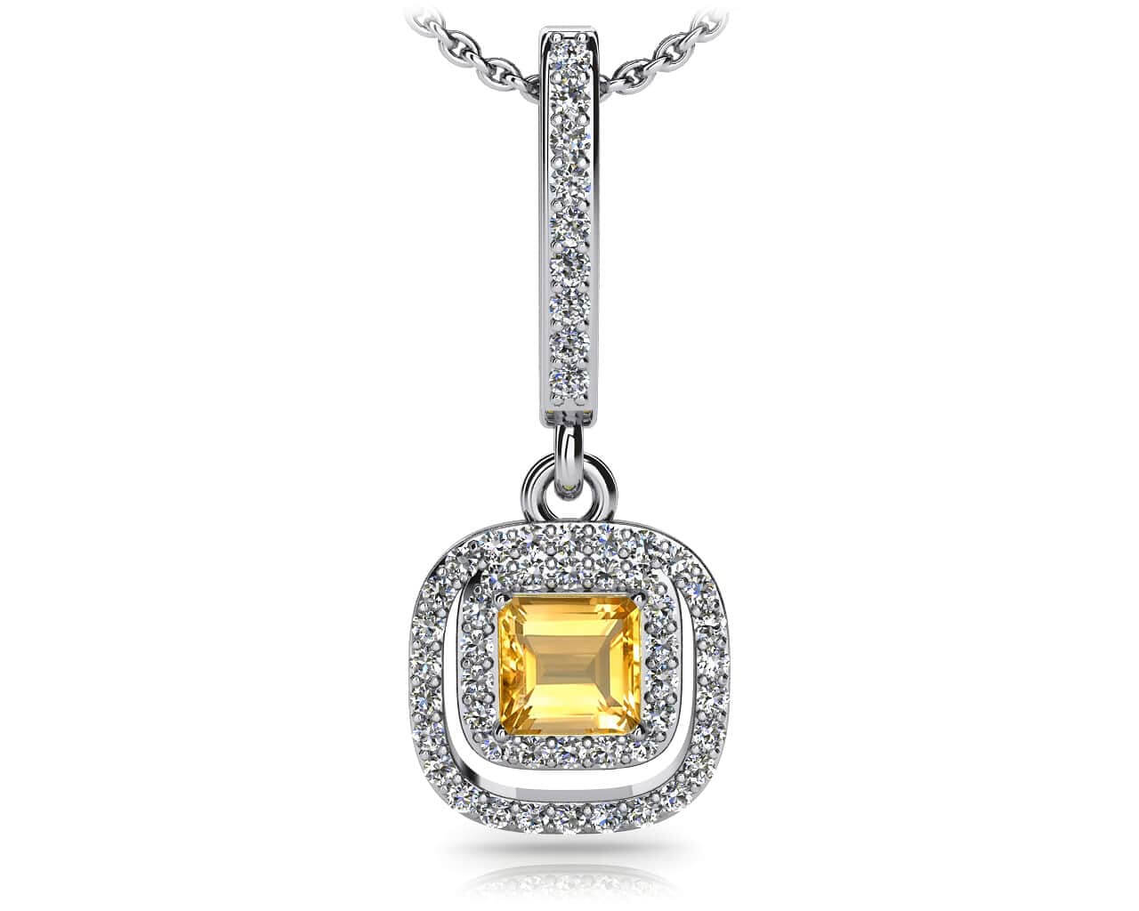 Day To Night Diamond And Gem Drop Pendant