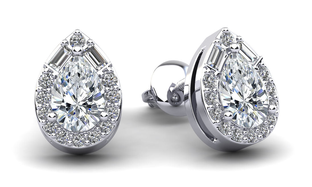 Pear Shape Diamond Dreams Stud Earrings