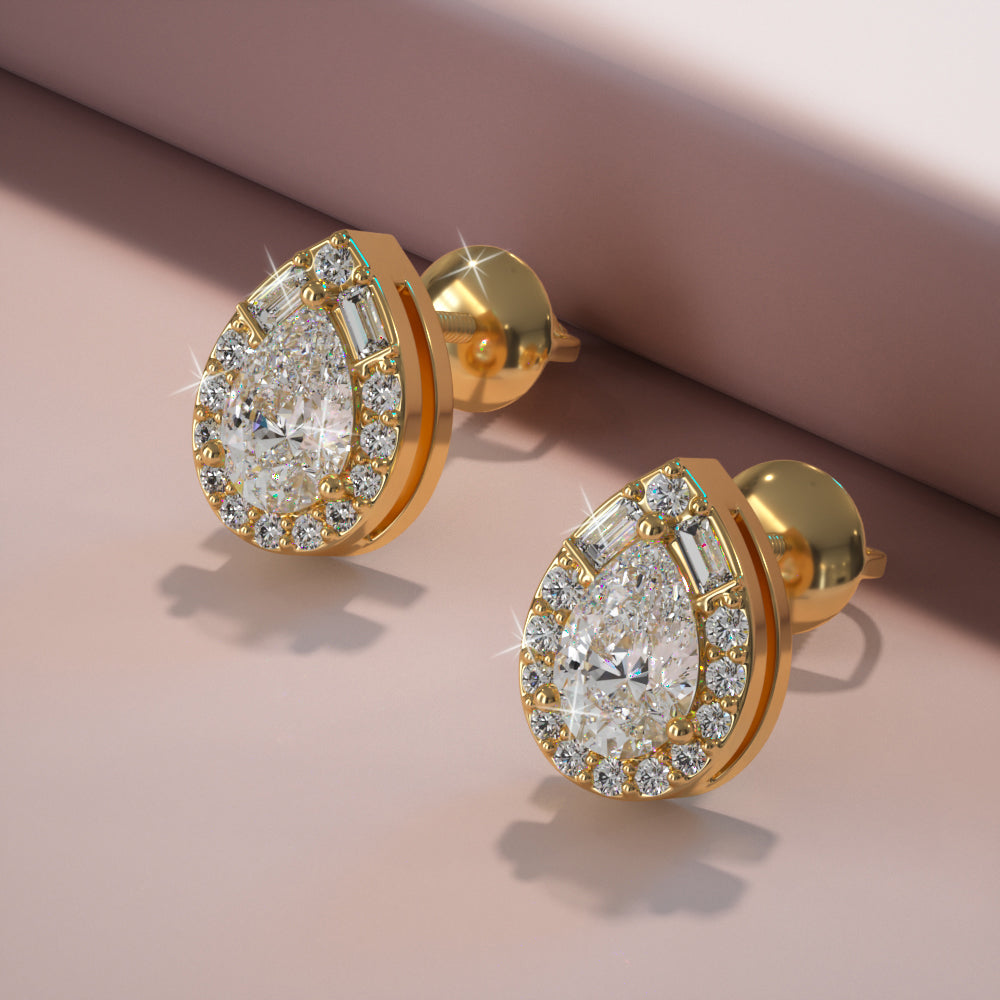 Pear Shape Diamond Dreams Stud Earrings