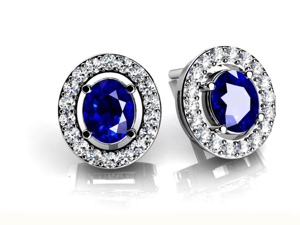 Legendary Oval Gemstone Stud Earrings