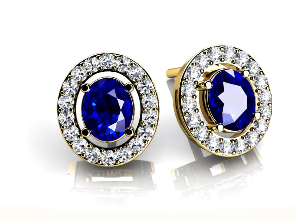 Legendary Oval Gemstone Stud Earrings